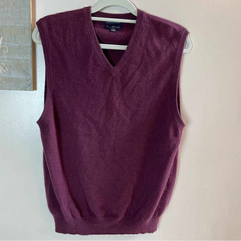 CLUB ROOM CASHMERE VEST  